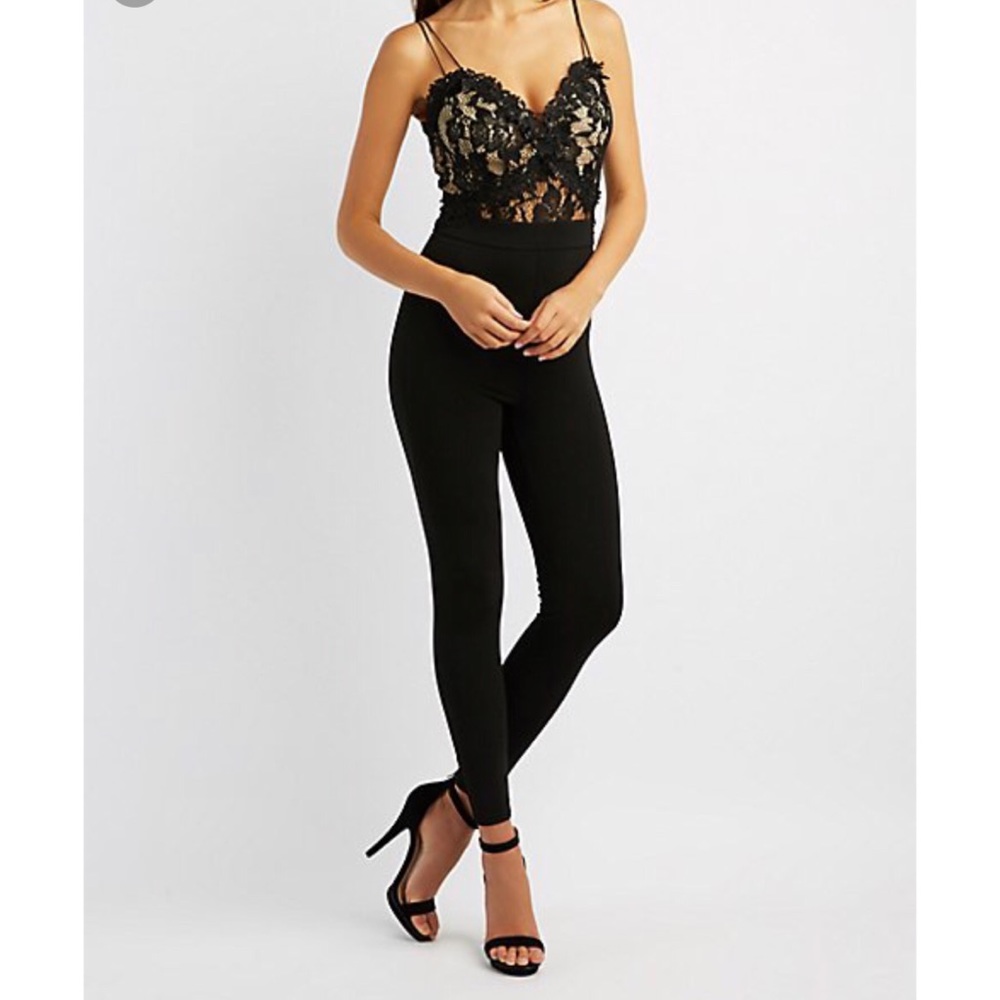 Lace Sweetheart Jumpsuit